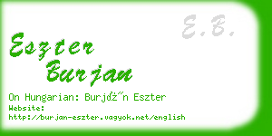 eszter burjan business card